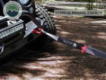 Tow Strap 20000 lbs - 2 x 30' Gray With Black Ends Overland Vehicle Systems