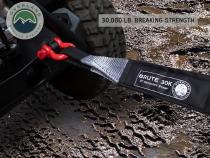Tow Strap 30 30,000 lb. 3 x 30' Gray Storage Bag Overland Vehicle Systems