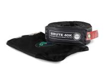 Tow Strap 4 Inch x 30 Foot Grey With Black Ends and Storage Bag Overland Vehicle Systems