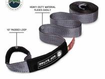Tow Strap 4 Inch x 30 Foot Grey With Black Ends and Storage Bag Overland Vehicle Systems