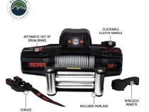 SCAR 12 - 12,000 lb. Winch With Steel Cable and Wireless Remote Overland Vehicle Systems
