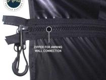 XD Nomadic 270 - Awning Wall 1 W/Black Out, Passenger Side, Black Body, Black Trim W/Storage Bag Overland Vehicle Systems