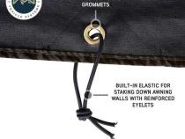 XD Nomadic 270 - Awning Wall 3 W/Black Out, Passenger Side, Black Body, Black Trim W/Storage Bag Overland Vehicle Systems