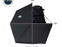 XD Nomadic 270 - Awning, Lights, Black Out, Wall Kit, Passenger Side, Black Body, Black Trim and Black Travel Cover Overland Vehicle Systems