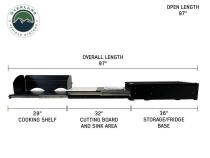 Cargo Box Kitchen With Slide Out Sink, Cooking Shelve and Slide Out Work Station Overland Vehicle Systems