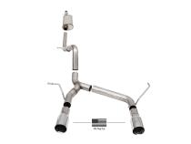 2.75 Inch Cat-Back Dual Rear Exit with Single 4.0 Inch Polished Flat Cut Tips with USA Flag Etch 07-18 Jeep Wrangler JKU 116 Inch Wheel Base Corsa Performance