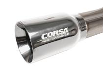 2.75 Inch Cat-Back Dual Rear Exit with Single 4.0 Inch Polished Flat Cut Tips with USA Flag Etch 07-18 Jeep Wrangler JKU 116 Inch Wheel Base Corsa Performance