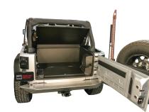 Deluxe Cargo Enclosure - 11-18 Wrangler JK Rear Seats Must Be Removed on 2-Door Models Black Tuffy Security Products