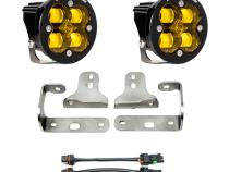 Jeep JL Fog Light Squadron-R SAE 18-Pres Wrangler JL Sport/Sport-S Fog Pocket Kit Baja Amber Baja Designs