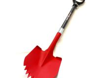 Shovel Red Textured Head/Black Handle Krazy Beaver
