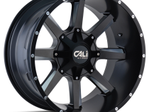 Cast Aluminum Wheels Busted 9100 SB 20x12 Milled Spokes Satin Black 5 On 127/5 On139.7 Bolt Pattern -44 Offset Cali Offroad Wheels