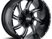 Cast Aluminum Wheels Twisted 9102 SB 20x12 Milled Spokes Satin Black 6 On 135/6 On139.7 Bolt Pattern -44 Offset Cali Offroad Wheels