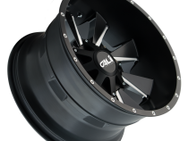 Cast Aluminum Wheels Distorted 9106 SB 20x10 Milled Spokes Satin Black 5 On 127/5 On139.7 Bolt Pattern -19 Offset Cali Offroad Wheels