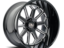 Cast Aluminum Wheels Auburn 9117 BM 20x10 Milled Gloss Black 5 On 127 Bolt Pattern -25 Offset Cali Offroad Wheels