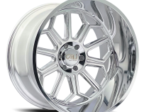 Cast Aluminum Wheels Auburn 9117 PO 22x12 Milled Spokes Polished 6 On 135 Bolt Pattern -51 Offset Cali Offroad Wheels