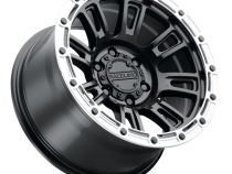 Aluminum Wheels 17x8 Compass 956BS Satin Black Silver Ring 30 Offset 5 on 110 Bolt Pattern 72.62 Bore Raceline