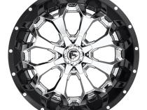 Aluminum Wheels 22X10 Assault D246 6 On 135/6 On 139.7 Chrome/Gloss Black Lip 106.1 Bore -13 Offset 8 Spoke Fuel Off Road Wheels