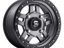 Aluminum Wheels 15X7 Anza UTV D558 4 On 136 Matte Anthracite Gray Black Ring 110.2 Bore 13 Offset 5 Spoke Fuel Off Road Wheels
