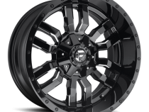 Aluminum Wheels 24X12 Sledge D595 5 On 127/5 On 139.7 Gloss Black/Milled 87.1 Bore -44 Offset Fuel Off Road Wheels