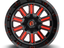 Aluminum Wheels 18X9 Hardline D621 5 On 114.3/5 On 127 Gloss Black/Candy Red 78.1 Bore 1 Offset Fuel Off Road Wheels