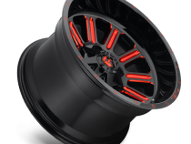 Aluminum Wheels 20X10 Hardline D621 5 On 114.3/5 On 127 Gloss Black/Candy Red 78.1 Bore -18 Offset Fuel Off Road Wheels