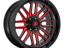 Aluminum Wheels 22X12 Ignite D663 6 On 135 Gloss Black Red Tinted Clear 87.1 Bore -43 Offset Fuel Off Road Wheels