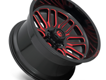 Aluminum Wheels 22X12 Ignite D663 6 On 135 Gloss Black Red Tinted Clear 87.1 Bore -43 Offset Fuel Off Road Wheels