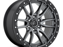 Aluminum Wheels 22X12 Rebel D680 6 On 135 Matte Gunmetal Gray Black Bead Ring 87.1 Bore -44 Offset Fuel Off Road Wheels