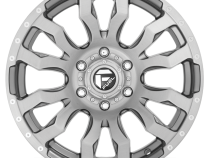 Aluminum Wheels 22X10 Blitz D693 5 On 127 Brushed Gunmetal Gray Tinted Clear 71.5 Bore -18 Offset Multi Spoke Fuel Off Road Wheels