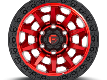 Aluminum Wheels 20X10 Covert D695 5 On 127 Candy Red Black Bead Ring 71.5 Bore -18 Offset Multi Spoke Fuel Off Road Wheels