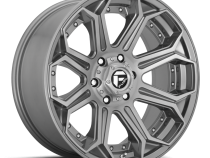 Aluminum Wheels 22X10 Siege D705 6 On 135 Brushed Gunmetal Gray Tinted Clear 87.1 Bore -18 Offset Fuel Off Road Wheels