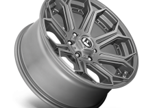 Aluminum Wheels 22X10 Siege D705 6 On 135 Brushed Gunmetal Gray Tinted Clear 87.1 Bore -18 Offset Fuel Off Road Wheels