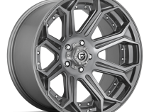 Aluminum Wheels 26X14 Siege D705 5 On 127 Brushed Gunmetal Gray Tinted Clear 71.5 Bore -75 Offset Fuel Off Road Wheels