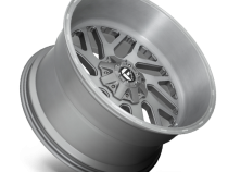 Aluminum Wheels 24X12 Triton Platinum D715 5 On 127/5 On 139.7 Brush Gunmetal Gray/Clear Tint 87.1 Bore -44 Offset Mesh Spoke Fuel Off Road Wheels