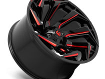 Aluminum Wheels 24X12 Reaction D755 5 On 127/5 On 139.7 Gloss Black Milled Red Tint 87.1 Bore -44 Offset Fuel Off Road Wheels