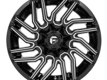 Aluminum Wheels 22X10 Typhoon D773 5 On 114.3/5 On 127 Gloss Black/Milled 78 Bore -18 Offset Fuel Off Road Wheels