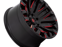 Aluminum Wheels 20X10 Quake D829 5 On 127 Gloss Black Milled Red 71.5 Bore -18 Offset Fuel Off Road Wheels