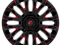 Aluminum Wheels 20X10 Quake D829 5 On 127 Gloss Black Milled Red 71.5 Bore -18 Offset Fuel Off Road Wheels