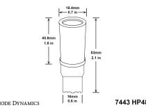 7443 LED Bulb HP48 LED Amber Single Diode Dynamics