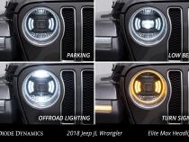 Elite Max LED Headlamps for 2018-2022 Jeep JL Wrangler Diode Dynamics