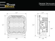SS5 LED Pod Sport Yellow Combo Single Diode Dynamics