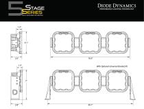 SS5 Sport Universal CrossLink 3-Pod Lightbar White Combo Diode Dynamics
