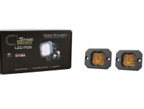 Stage Series C1 LED Pod Yellow SAE Fog Flush ABL Pair Diode Dynamics