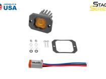 Stage Series C1 LED Pod Yellow SAE Fog Flush ABL Each Diode Dynamics