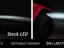 SS3 LED Fog Light Kit for 2018-2021 Jeep JL Wrangler White SAE Fog Sport w/ Backlight Type MR Bracket Kit Diode Dynamics