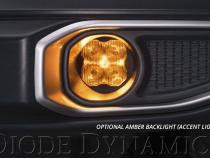 SS3 LED Fog Light Kit for 2007-2018 Jeep JK Wrangler White SAE Fog Sport w/ Backlight Type MR Bracket Kit Diode Dynamics