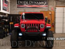 SS3 LED Fog Light Kit for 2020-2021 Jeep Gladiator White SAE Fog Max w/ Backlight Type MR Bracket Kit Diode Dynamics