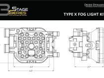 SS3 Pro Type X Kit ABL White SAE Fog Diode Dynamics