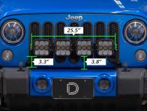 Stage Series Grille Bracket Kit for 2007-2018 Jeep JK Wrangler Diode Dynamics