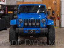 Jeep JK SS5 4-Pod CrossLink Grille Lightbar Kit Pro Yellow Combo Diode Dynamics